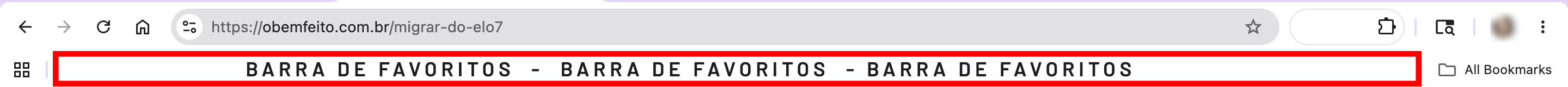 Onde fica a barra de favoritos no Chrome